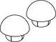 Zwei schematisch gezeichnete Pilze, die eine einfache, klare Form haben. TECE Produktdesign, geeignet für illustrative Zwecke oder technische Darstellungen.